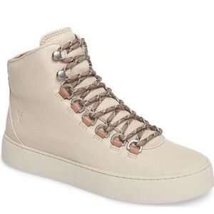 Frye Women's Beige Lena High-Top Hikers , 8